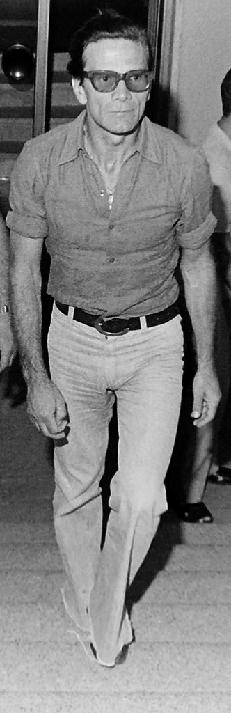 Pier Paolo Pasolini al Festival del Film di Locarno del 1973 (la foto è mia).