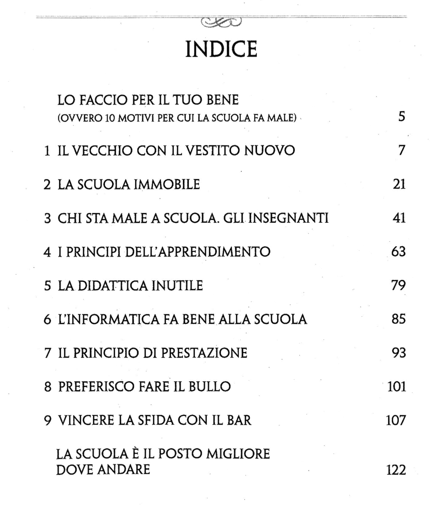 Tutta un'altra scuola - INDICE